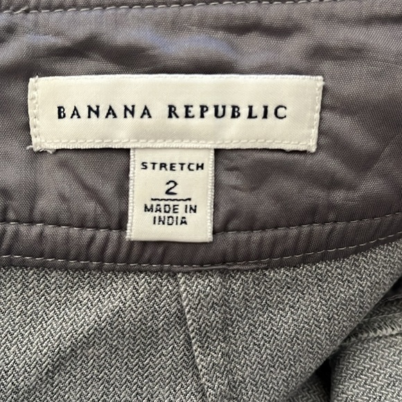 Banana Republic Gray Herringbone Pencil Skirt Pockets 2 - Picture 8 of 11